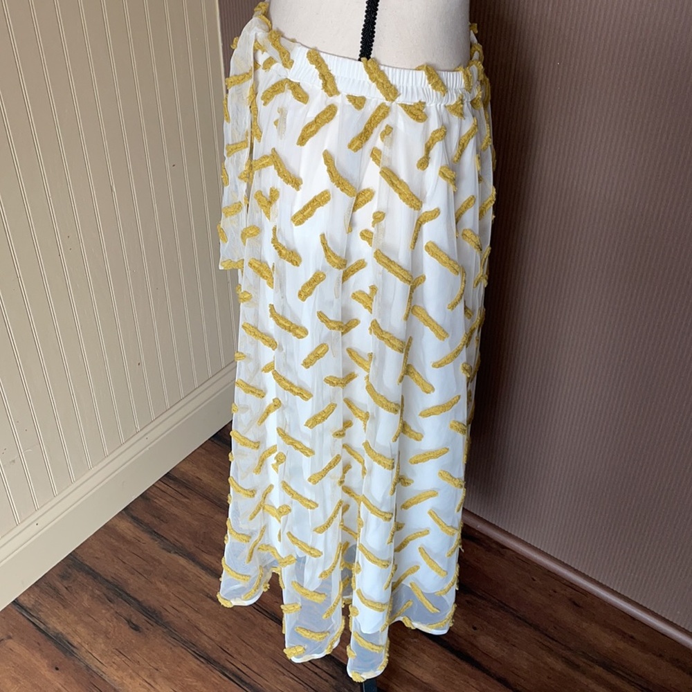 Daniel rainn cream/green skirt size large - Picture 3 of 11